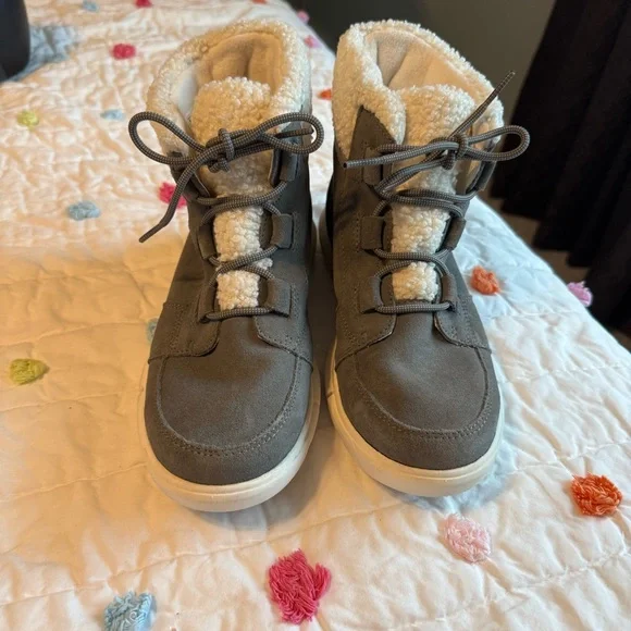 Sorel Women's Explorer Next Carnival WP Snow Boots size 8 grey winter  sea salt - Picture 3 of 7